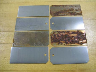 After 888 hours ASTM B-117 salt spray testing.
