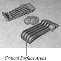Electropolishing Case Study: Computer Component Needing Surface Improvement on Opposing Surfaces (before)